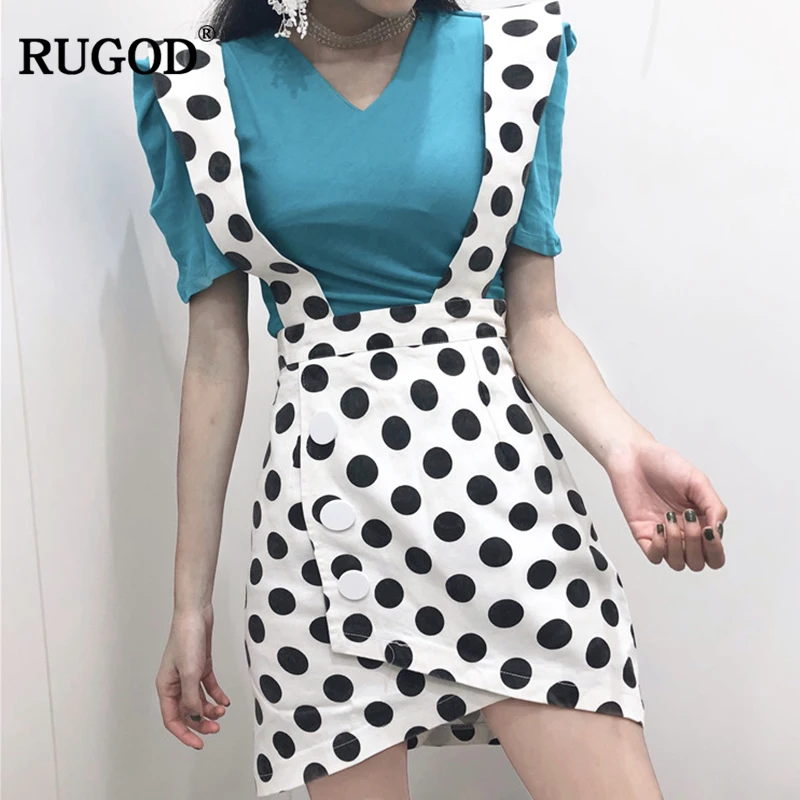 RUGOD 2019 Новое поступление повседневная женская юбка в горошек весна-лето хит