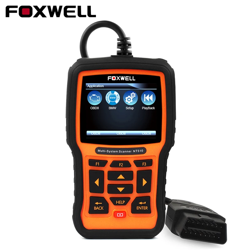 FOXWELL полный Системы OBD2 инструмент диагностики NT510 бесплатного обновления сканер