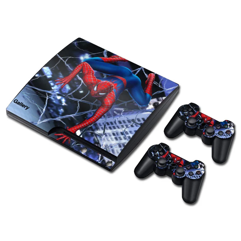 Высокое качество "Человек-паук" декоративные настольные лампы для sony playstation3 тонкий кожи Стикеры покрытие всего тела видео игры для PS3 тонкий - Цвет: TN-PS3SLIM-0863