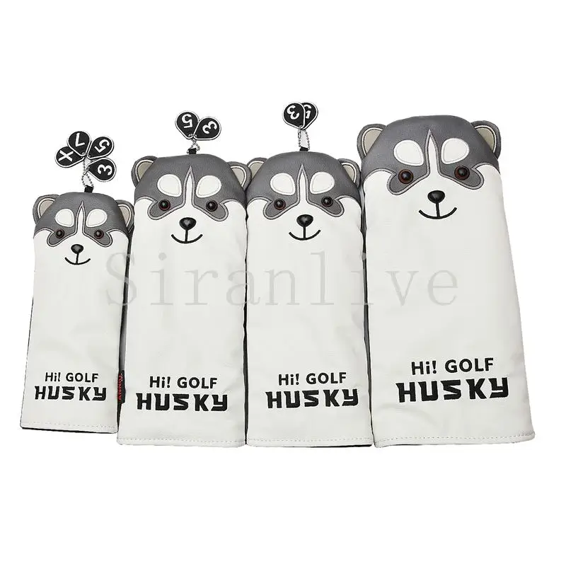 4pcs Set Cover 9 шт./багуски Железный головной убор Гольф Железный клуб головы чехлы с ПУ и пух материал - Цвет: 4pcs Set Cover