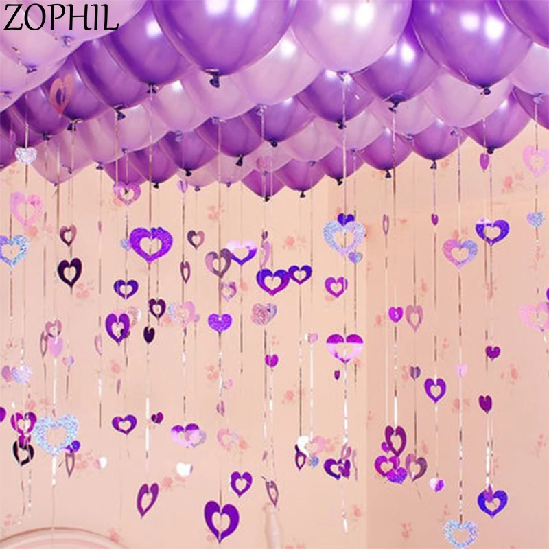 Свадебное украшение 100 шт сердце блестящий шар лента кулон Счастливого Рождества