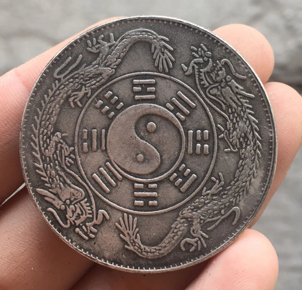 Продуманная старинная фотомонета zhongwaitongbao памятная монета Багуа|coin coins|coin oldcoin