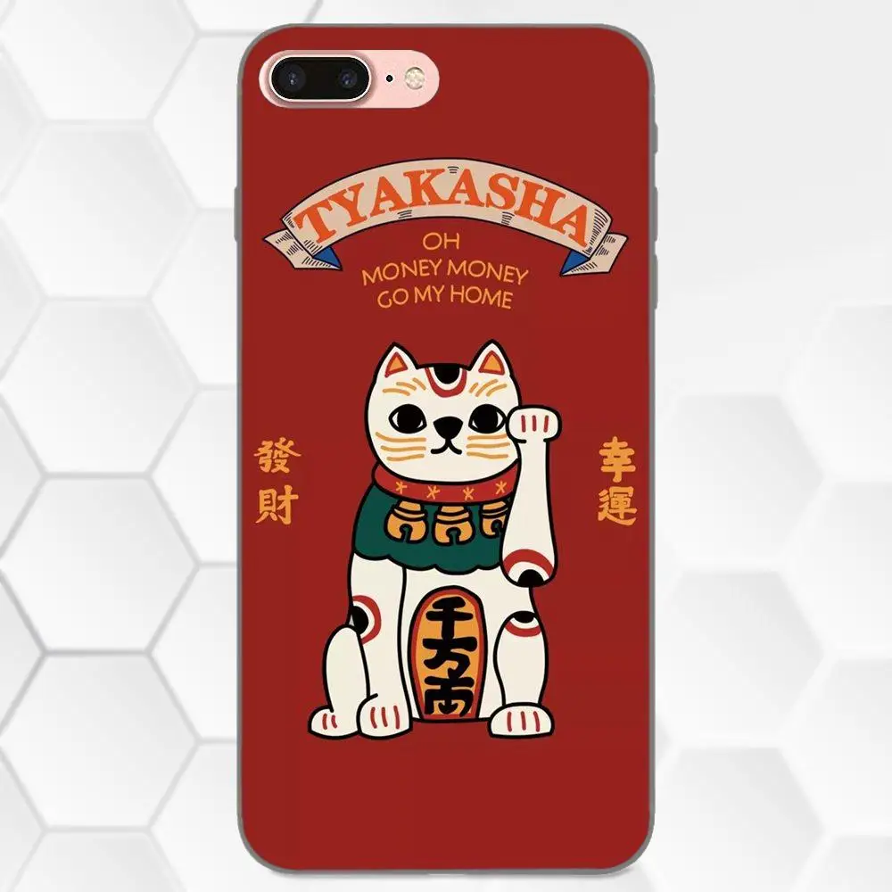 Новогодний милый праздничный Кот удачи для Galaxy C5 C7 J1 J2 J3 J330 J5 J6 J7 J730 2017 Ace Core Duo Max Mini