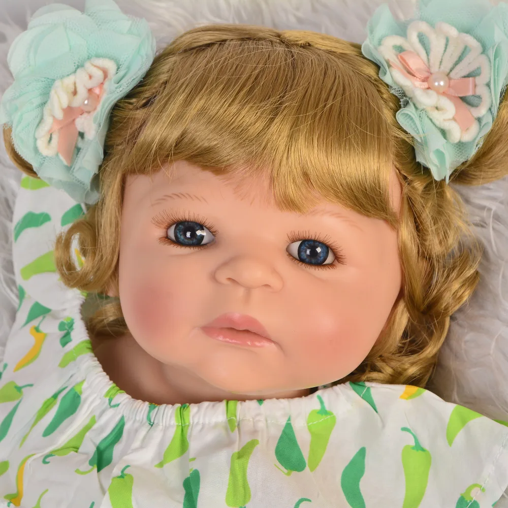 55 см полное Силиконовое боди Reborn Baby Doll игра-Лепка bebe новорожденная принцесса