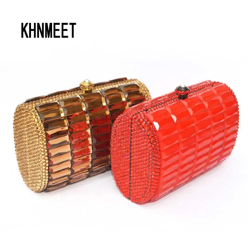 Мини-клатчи laiSC в форме коробки роскошные вечерние сумочки с кристаллами