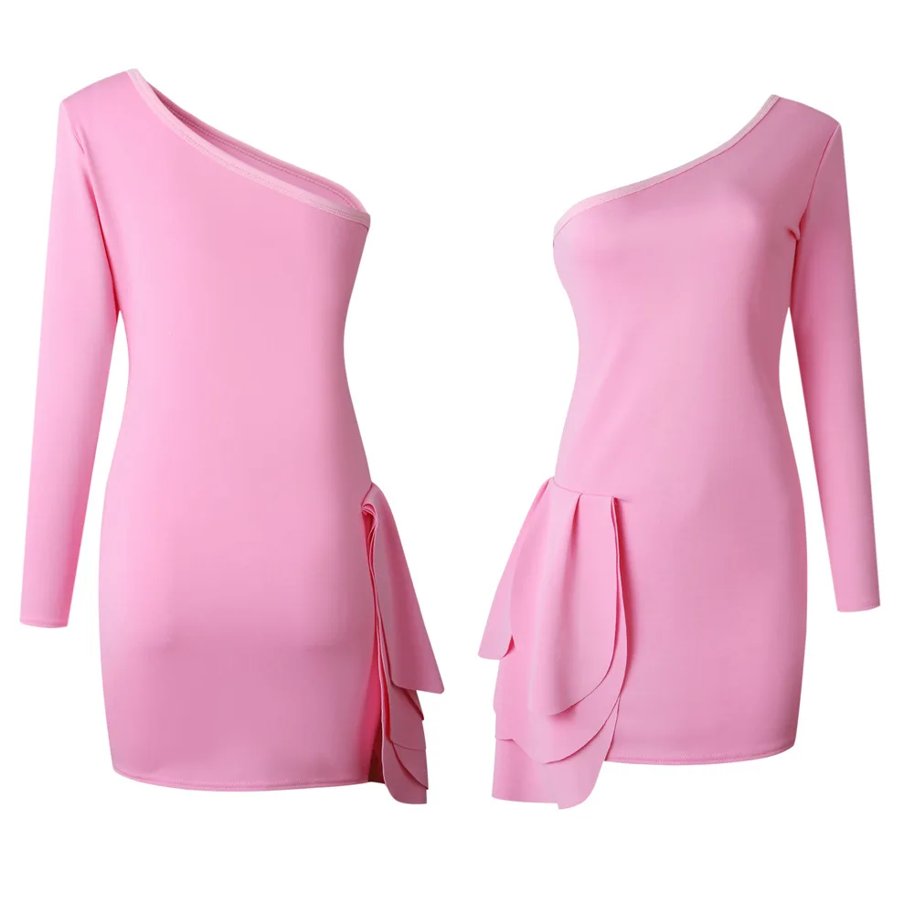 Женское вечернее платье в африканском стиле Dashiki розовое облегающее большого