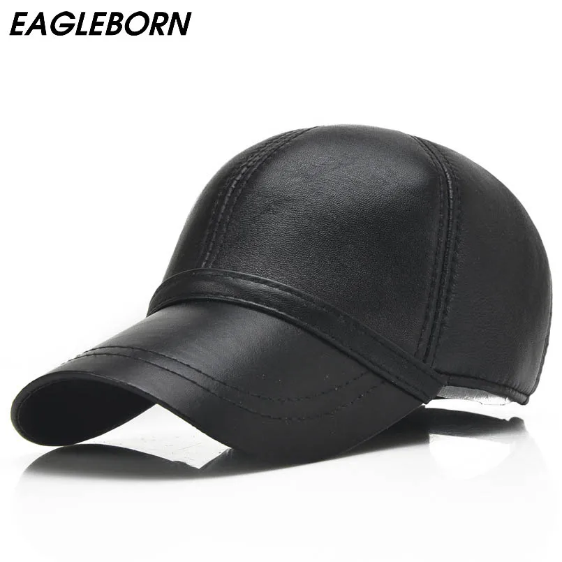 EAGLEBORN Новинка Осень Зима Мода Высокое качество Натуральная кожа бейсболка snapback шляпа для мужчин Повседневная шляпа оптом папа шляпа