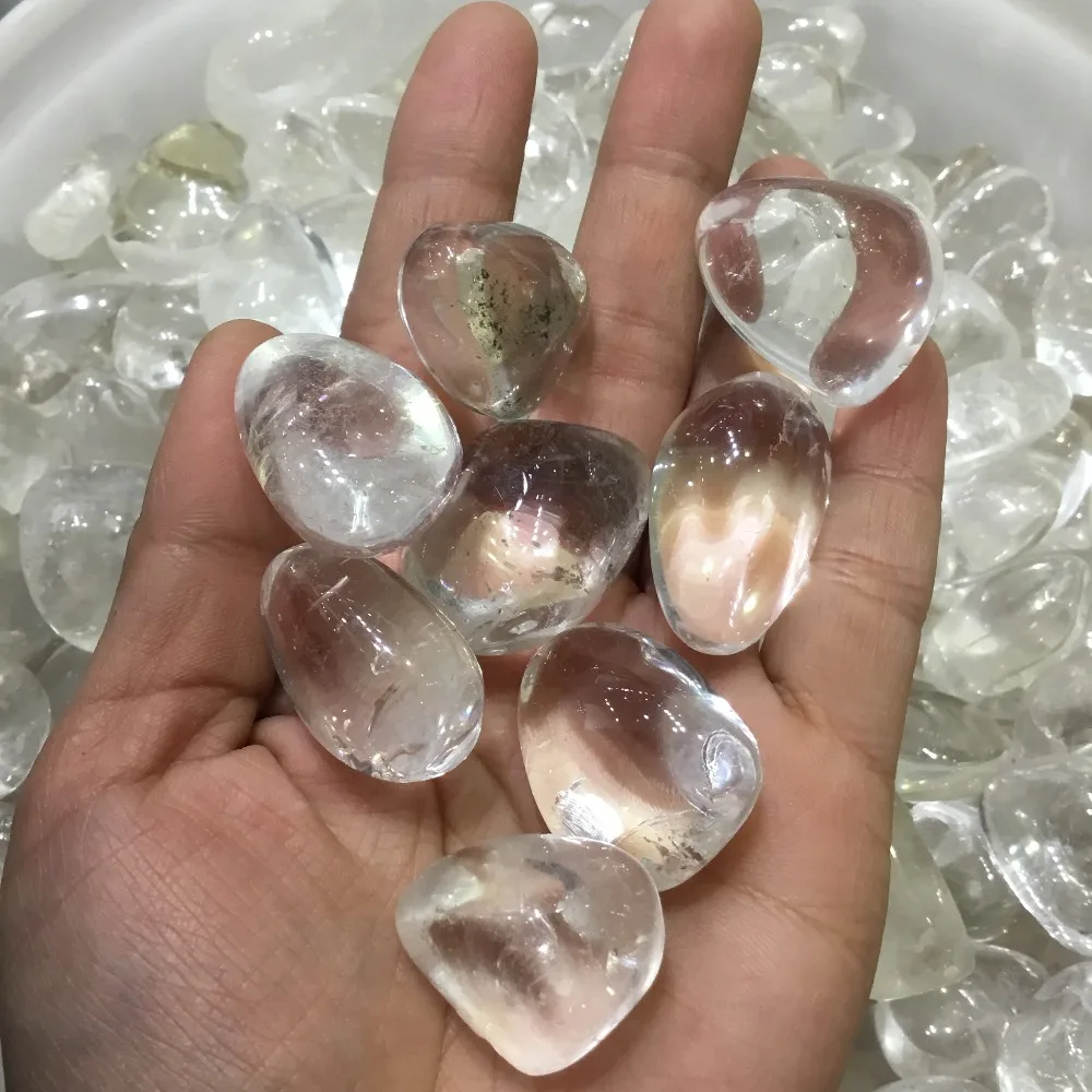 Натуральный прозрачный кварцевый кристалл Полированный камень|Камни| |