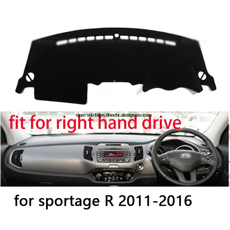 STPLRGECP двухслойный черный Даш коврик для kia sportage R Dashmat ковер Приборная панель
