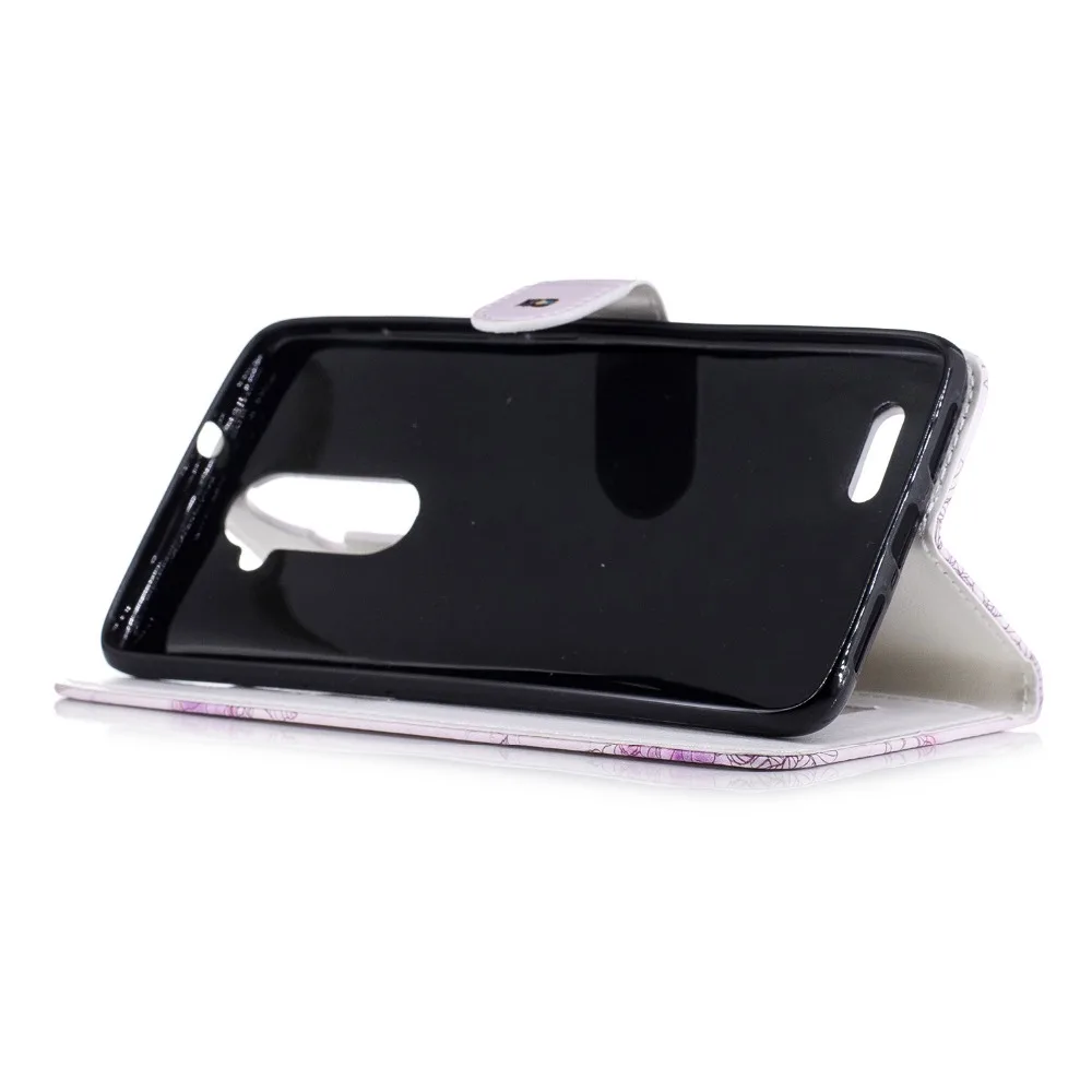 Кожаный чехол книжка Go2linK с изображением цветов панды бабочки орхидеи