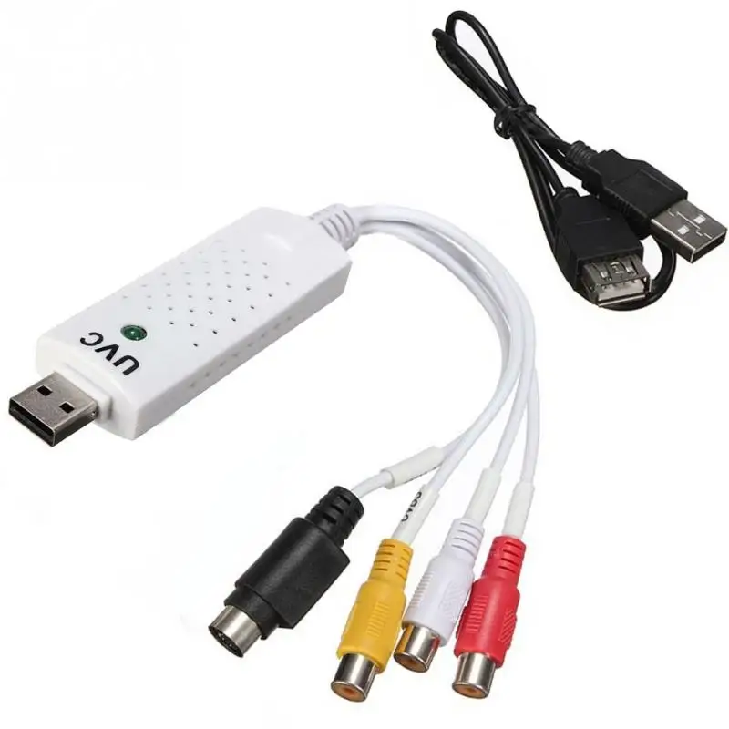Портативный USB 2,0 аудио видео захвата карты адаптер VHS для DVD видео захвата для Win7/8/XP/Vista