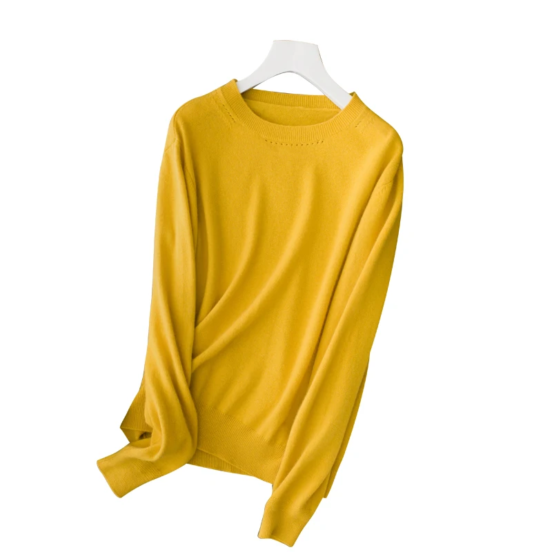 Hot Sale Women Sweater Oneck Loose Style Lady Pullover 100% Pure Cashmere Knitted Sweaters Woman 5Colors Standard Clothes Tops | Женская