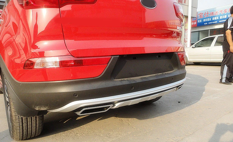 Подходит для KIA Sportager 2011 2012 2013 Высокое качество пластик ABS Хром Передний + задний
