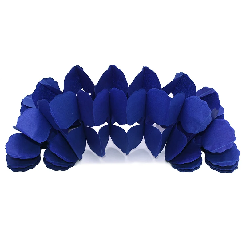 royal blue 3D 3,6 м красочная четырехлистная бумага в виде клевера цветочные гирлянды для свадьбы, дня рождения, фотографии фоновое украшение - Цвет: royal blue