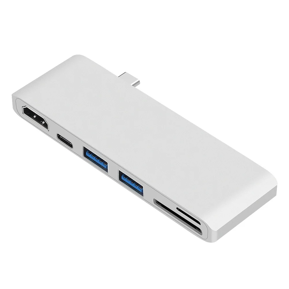 6 в 1 USB C концентратор HDMI для Macbook Pro nintendo Switch samsung S8 USB-C концентратор USB 3,0 разветвитель адаптер TF/SD кард-ридер Тип C
