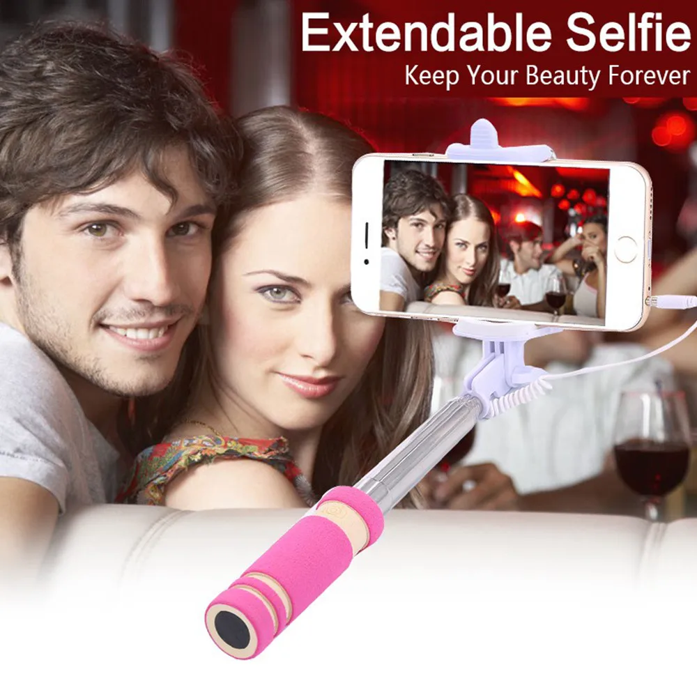 KISSCASE мини держатель для телефона для iPhone 6 6S 7X8 Plus селфи монопод палка для samsung S8 S9 Plus проводной телефон штатив аксессуары
