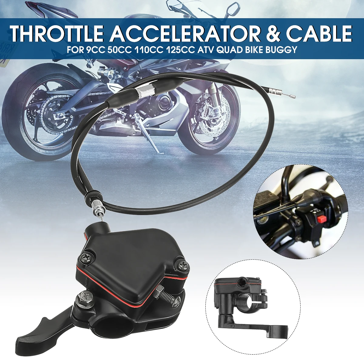 

Трос дроссельной заслонки в сборе для квадроцикла 9cc 50cc 110cc 125cc ATV