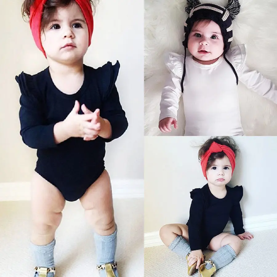 Детское боди с длинным рукавом однотонное|baby bodysuits|cute baby bodysuitssolid color bodysuits |