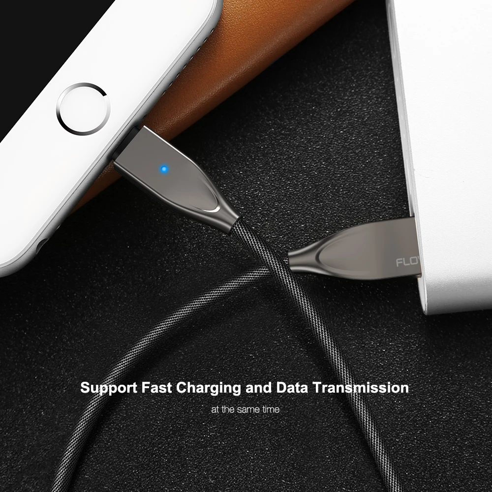 FLOVEME For Lightning To USB Cable iPhone 11 XS MAX XR X 8 7 iPad Charger 1.2M Safe durable LED Sync Fast Charging | Мобильные