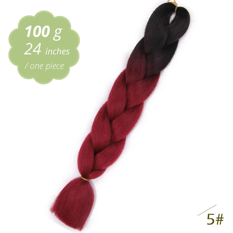 5 AISI BEAUTY Crochet Braids Synthetic Hair Jumbo Braiding Hair 100g/Pack Pink Grey Twists Braids Hair Extensions - Цвет: 5