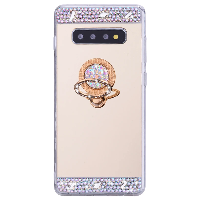 Mirror Glitter Crystal For Samsung Galaxy S10 plus case Soft Silicone Armor A50 S10e Phone back Cover | Мобильные телефоны и