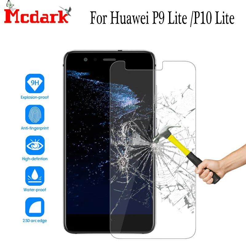 Mcdark 2.5D 9H закаленное стекло для Huawei P9 lite защита экрана 5 2 дюймов P10 телефона