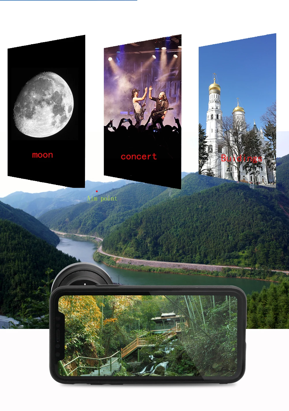 Объектив для телефона Kapkur 18X4 k телеобъектив для серии Huawei телефон, телескоп для телефона с индивидуальным футляром для телефона и бесплатным штативом