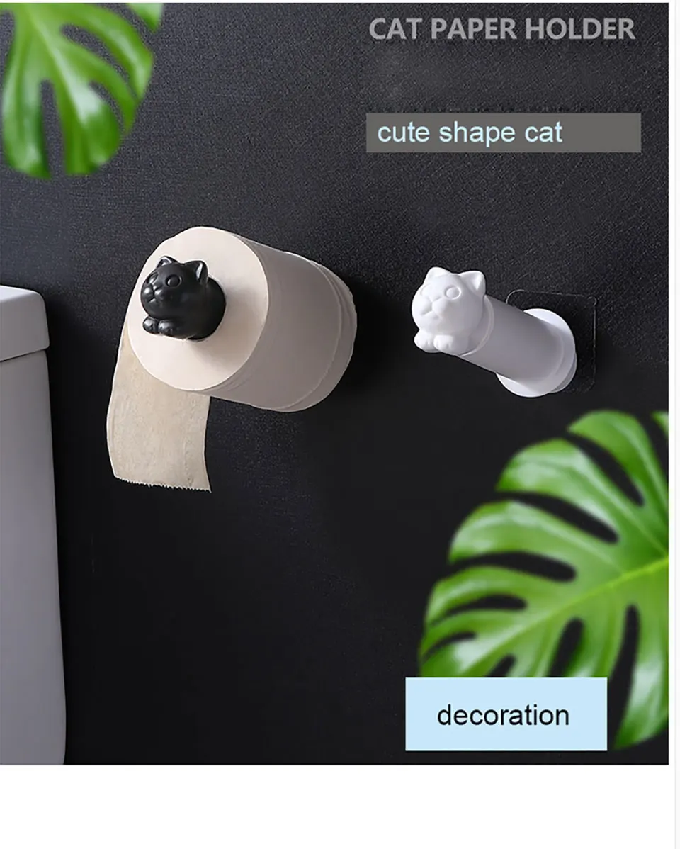 New Cute Toilet Paper Rack Collection Rack Household Toilet paper Mounting Rack Plastic Tissue Rack Toilet Paper Roll