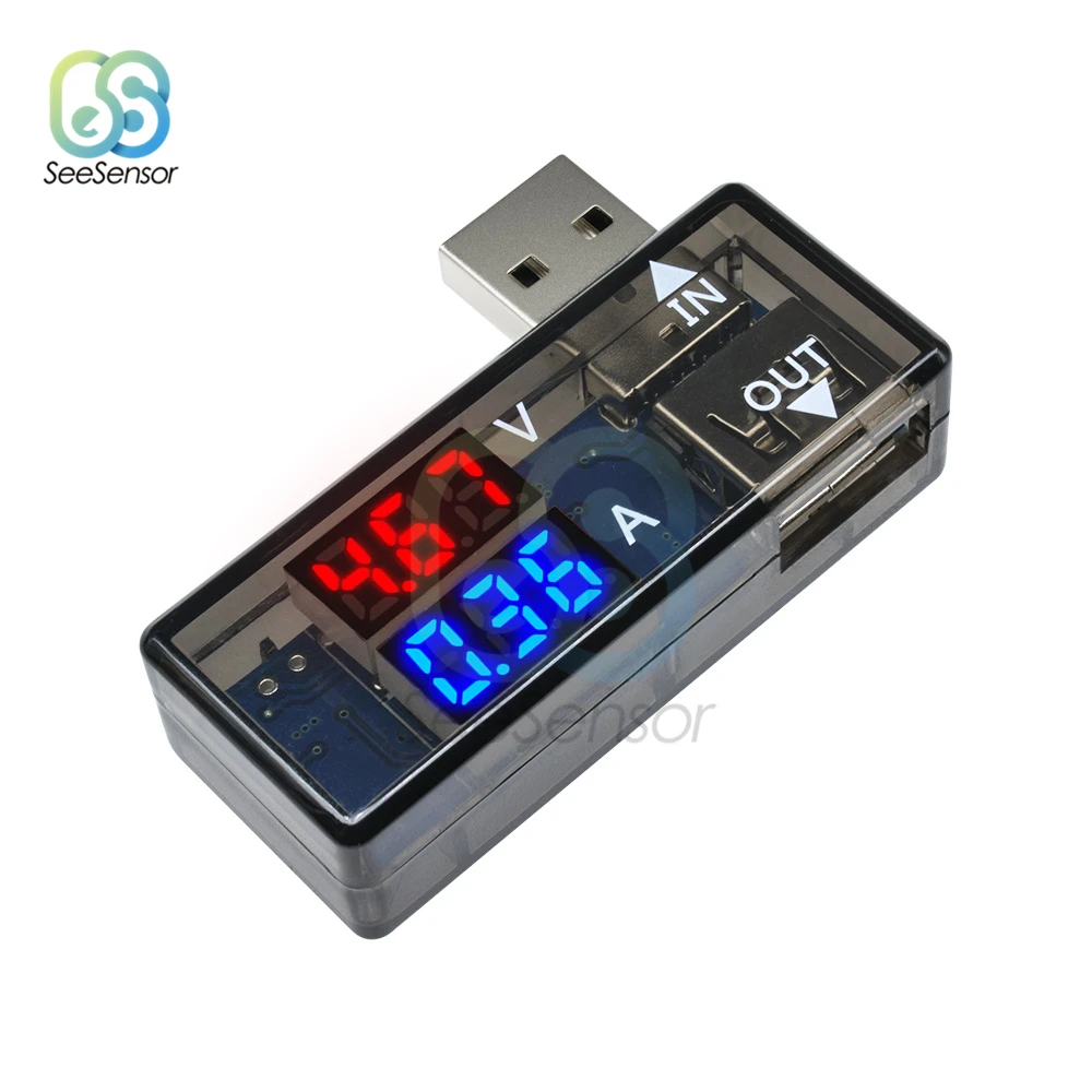 USB светодиодный цифровой вольтметр Амперметр Автомобильный тестер зарядное