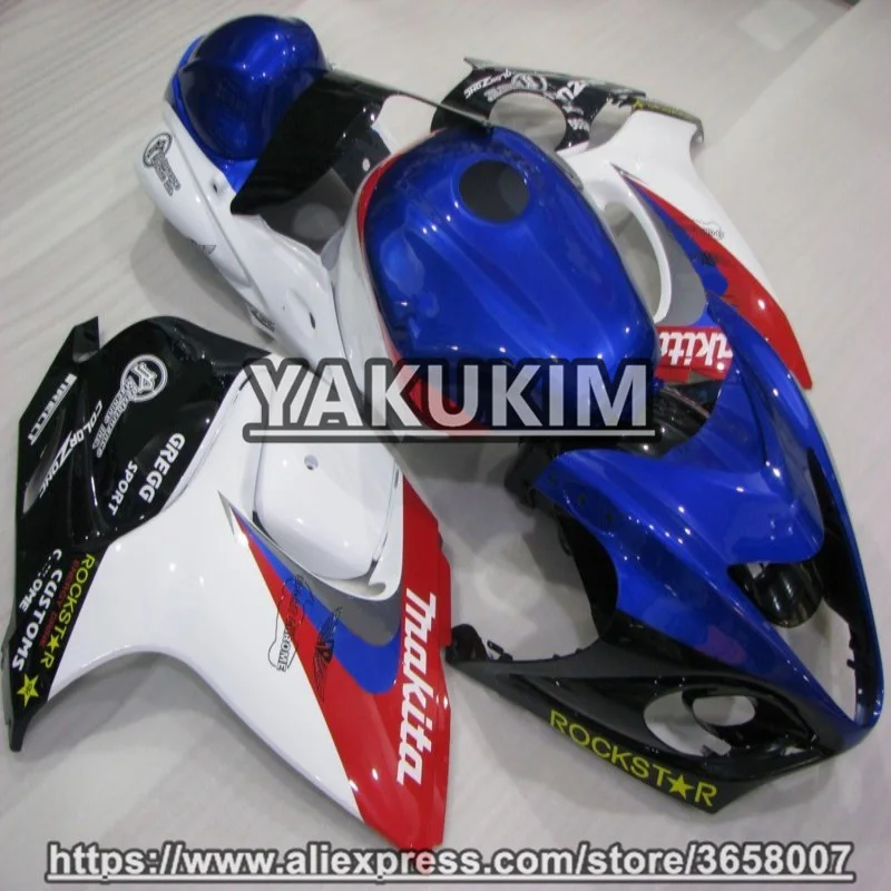 Якуким ABS Инжекционный обтекатель наборы для Suzuki GSXR1300 Hayabusa 08-09 2008 2009 GSX R1300 08 09