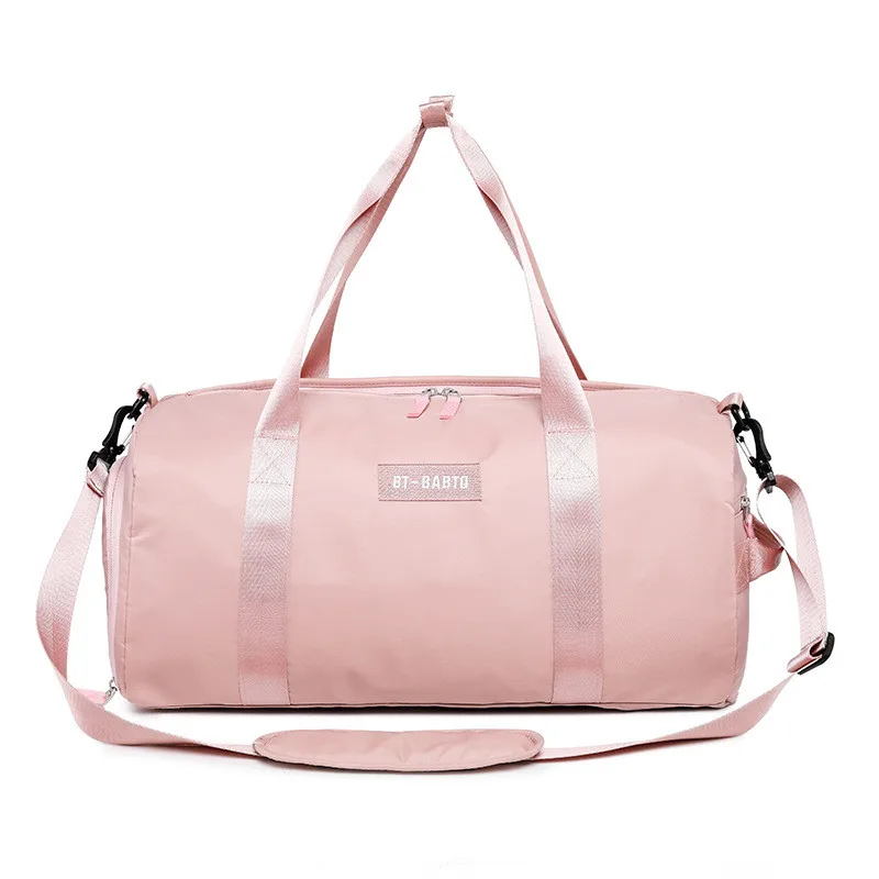 Pink Large Уличная Водонепроницаемая нейлоновая сумка спортивная сухая и влажная разделительная тренировочная сумка для фитнеса дорожная сумка для йоги спортивная сумка обувь отсек - Цвет: Pink Large