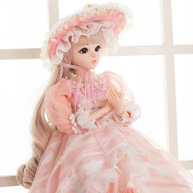 BJD кукла 1/3 коричневые глаза с BJD одежда парики обувь макияж ручной работы красивые игрушки силиконовая кукла реборн игрушка для детей - Цвет: could not change eye