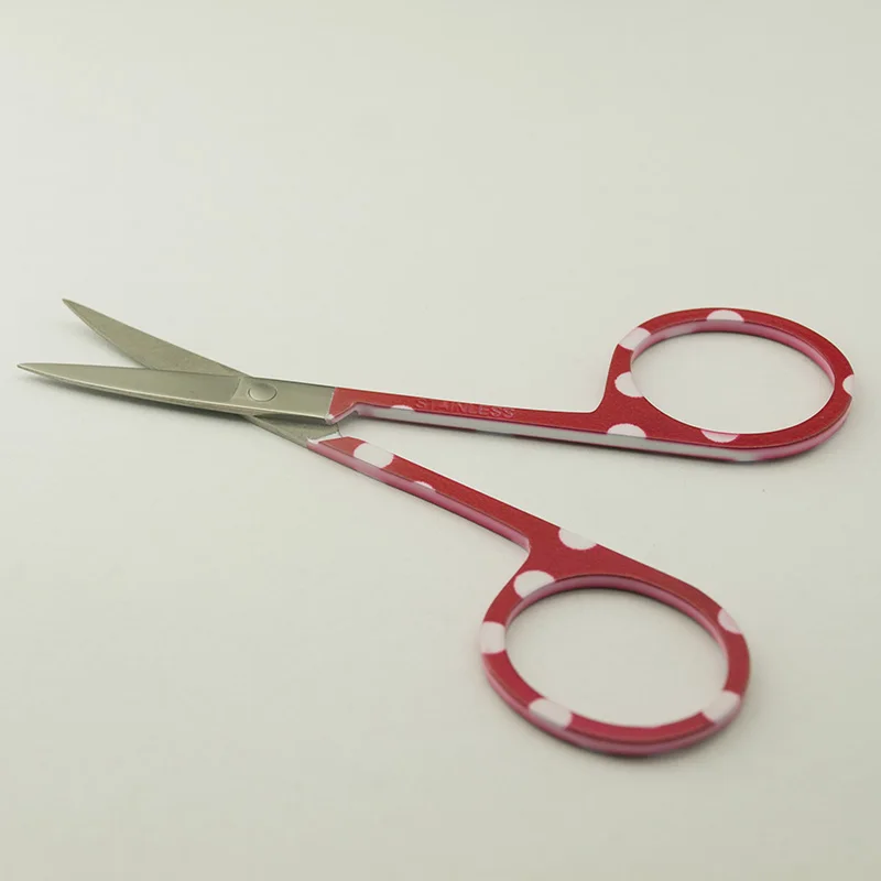 Профессиональные ножницы для ногтей с красным узором 2 шт. маникюра бровей носа