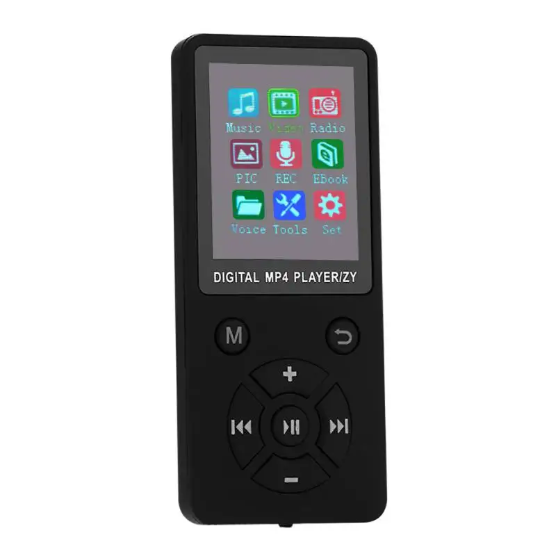 Mp3 плеер с нескользящей кнопкой управления работает от батареек Hi Fi звуком