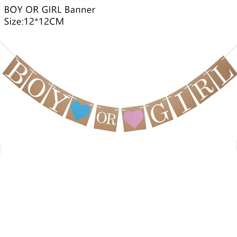 Baby shower banner Baby Shower баннер его мальчик/девушка воздушный шар "Конфетти" Детские Пол раскрыть День рождения украшения подарок для детей вечерние Декор поставки - Цвет: Baby shower banner