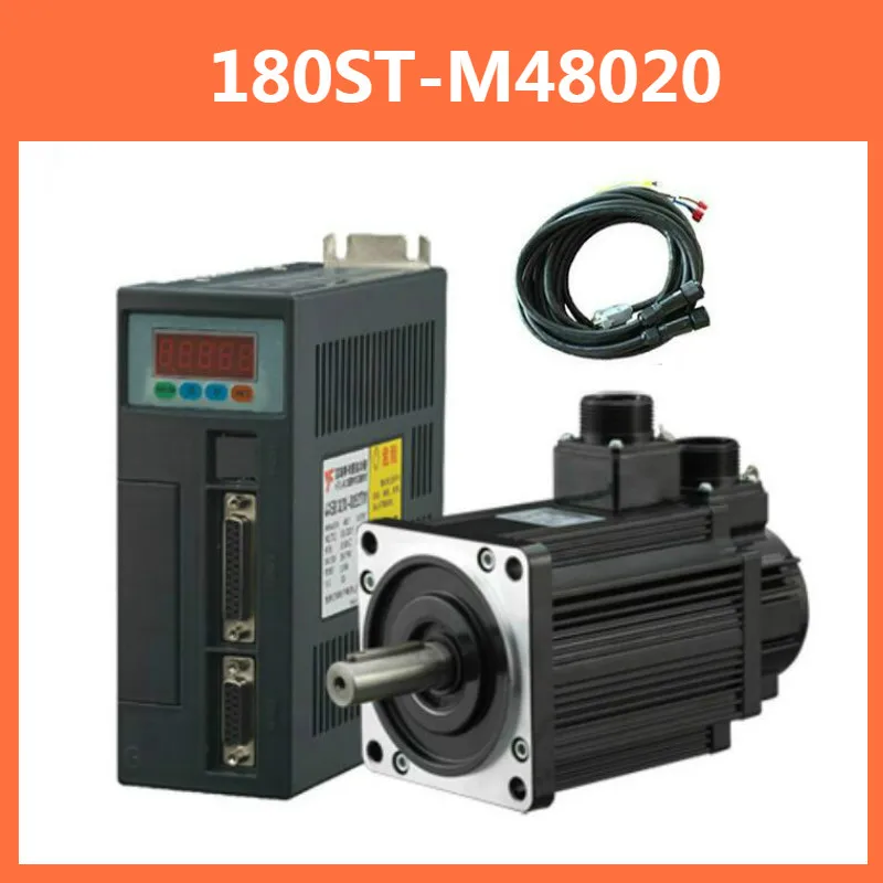 

180ST-M48020 AC servo motor AC 380V Servo motor 10KW 48N.M 2000rpm AC Servo Motor + 380V Servo driver with 3 meter cable