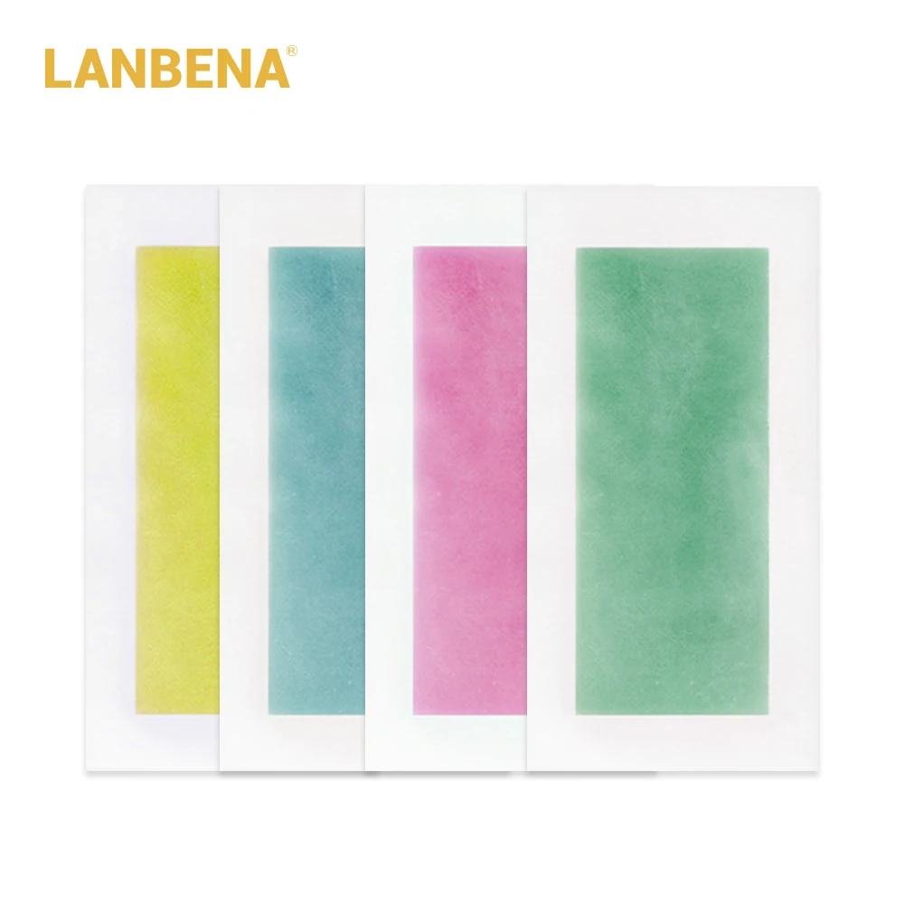 LANBENA 10 пар восковых полосок для удаления волос бумага натуральный пчелиный воск