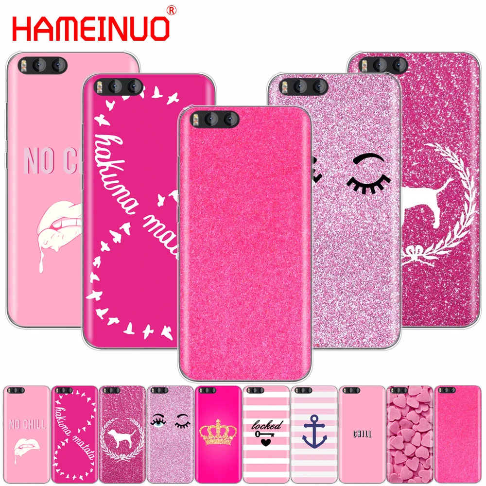 Однотонный розовый чехол HAMEINUO с принтом для девушек Xiaomi Mi A1 A2 3 4 5 5S 5C 5X 6 6X 4I 4C NOTE MAX 2