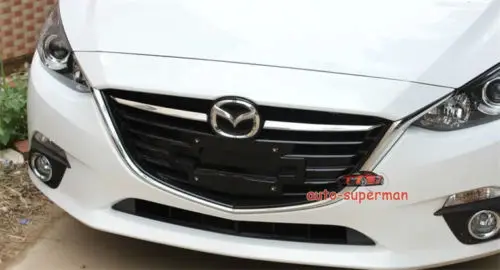 2 шт. Хромированная передняя решетка гриля для Mazda3 2014 2015 | Автомобили и мотоциклы