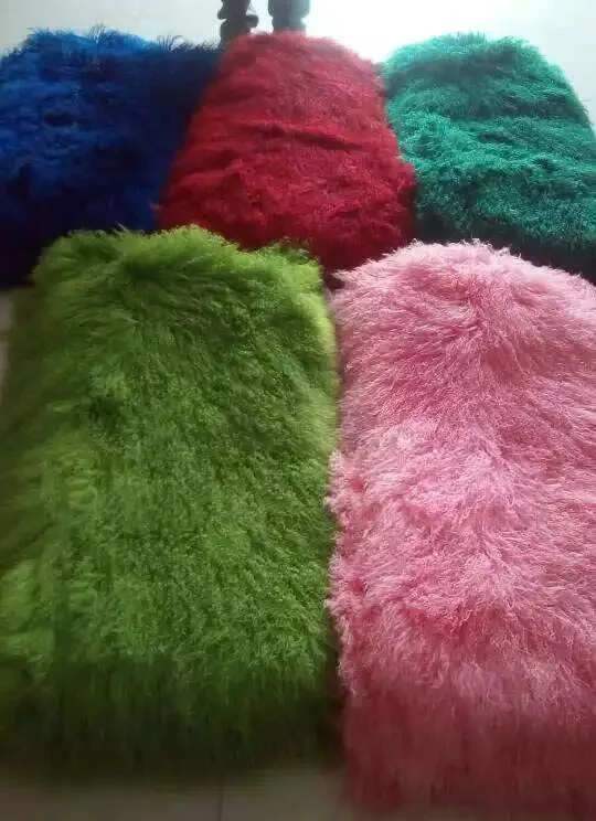 Высокое качество длинные волосы монгольский кудрявый ковер из меха