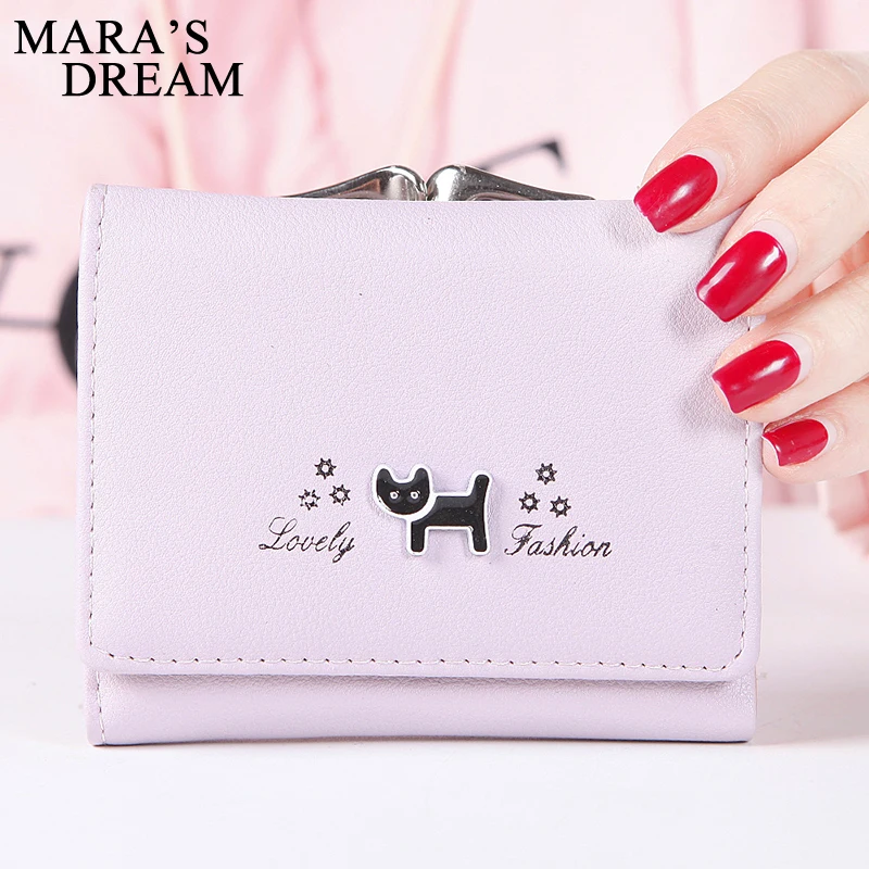 Женские кошельки Mara's Dream дизайнерский кошелек с принтом кошки короткий сумки