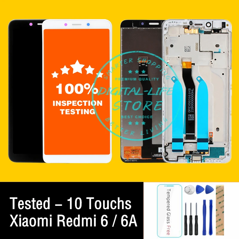 ЖК дисплей для Xiaomi Redmi 6 6A сенсорный экран качество AAA Протестировано Redmi6