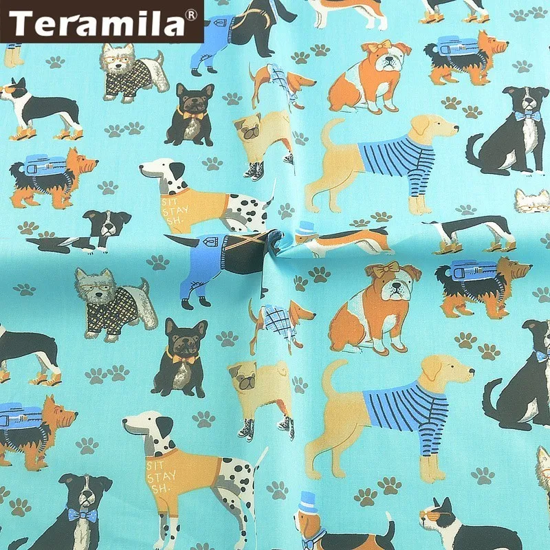 Teramila, хлопок, саржевая ткань, домашний текстиль, сделай сам, лоскутное шитье, ткань Tissu Tecido, для собак, домашних животных, стиль тела, стеганое украшение