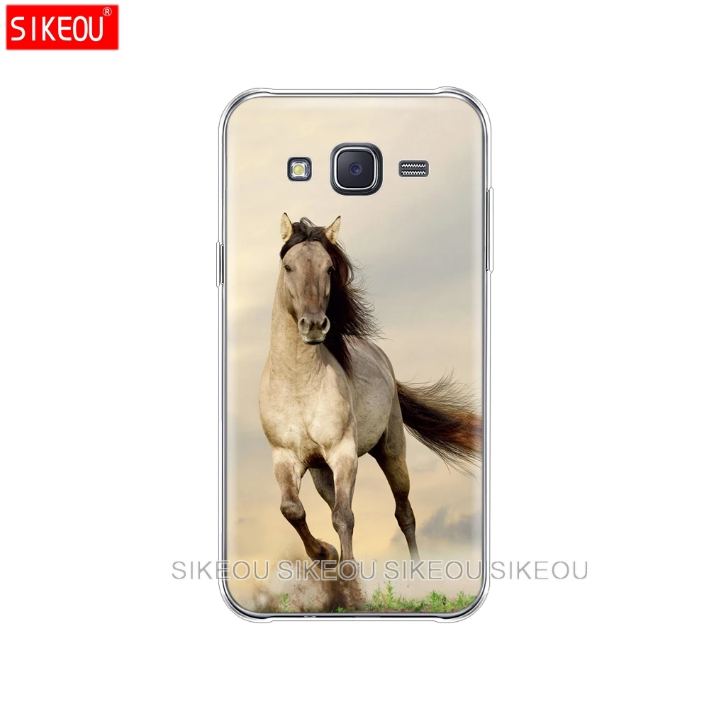 Силиконовый чехол для телефона Samsung Galaxy J1 J2 J3 J5 J7 MINI 2016 2015 prime Fine horse art | Мобильные
