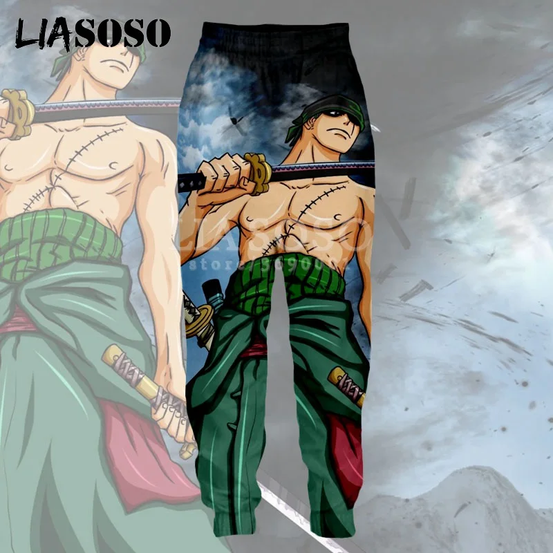 5 LIASOSO New Japan Anime ONE PIECE Roronoa Zoro Sword 3D Print Women Men's Pants Unisex Long Pants Casual Cool Pants A107 - Цвет: 5