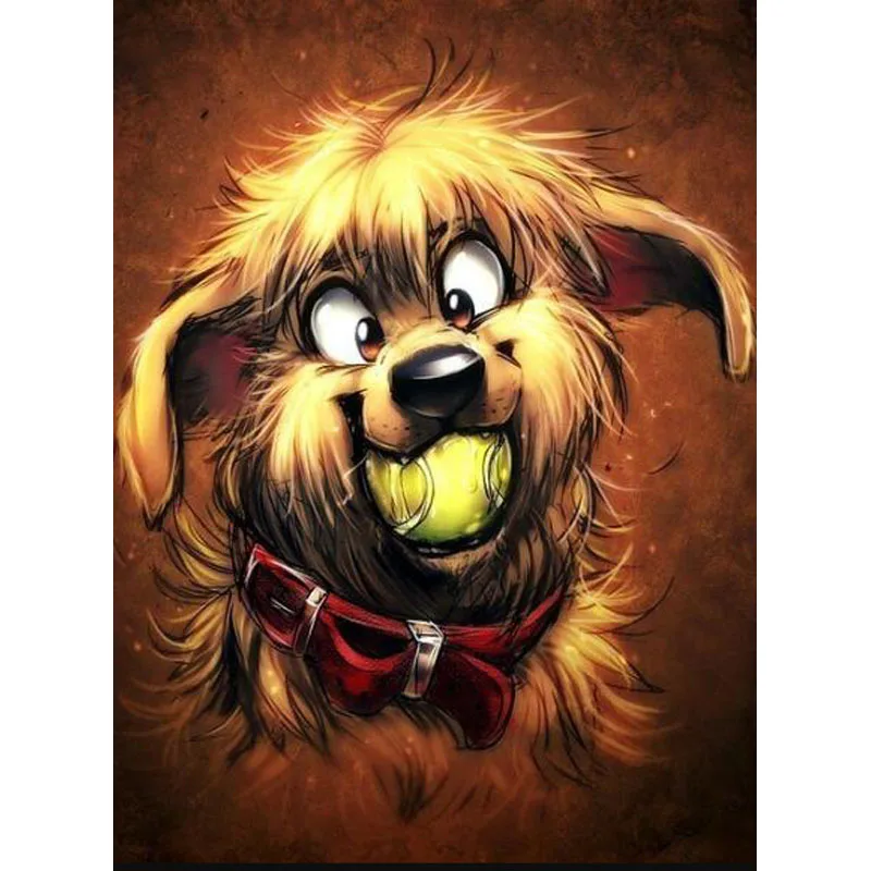 

Handmade Diamond Embroidery Dog Full Square Diamond Painting Cross Stitch Cartoon Animals Picture of Rhinestones Home Decor