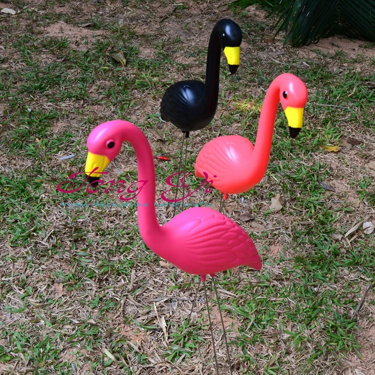 1 пара пластик розовый Фламинго Сад Двор Пейзаж украшения Свадебная вечеринка
