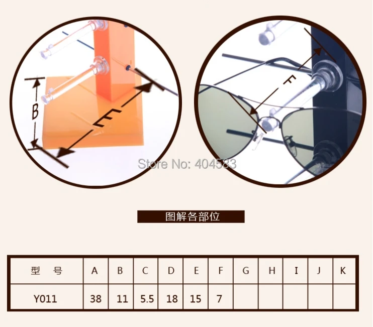 2 шт./лот 6-pair-of-Eyewear очки солнцезащитные очки дисплей стенд держатель стойки съемные очки для чтения Стенд черный красный желтый