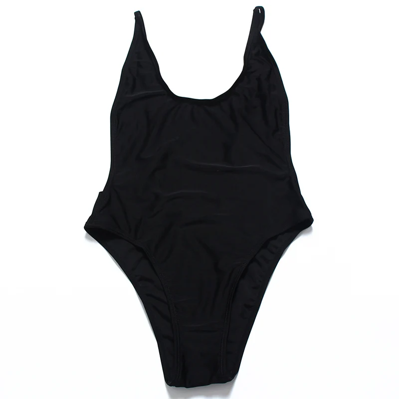 Женский купальник цельный комплект бикини однотонный стильный и лаконичный