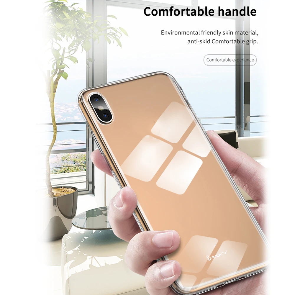 IPAKY Clear 360 градусов полная защитная обшивка из закаленного стекла чехол для iPhone X XS Max XR X прозрачный задний Чехол со стеклом Coque
